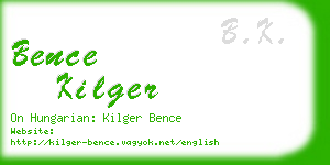 bence kilger business card